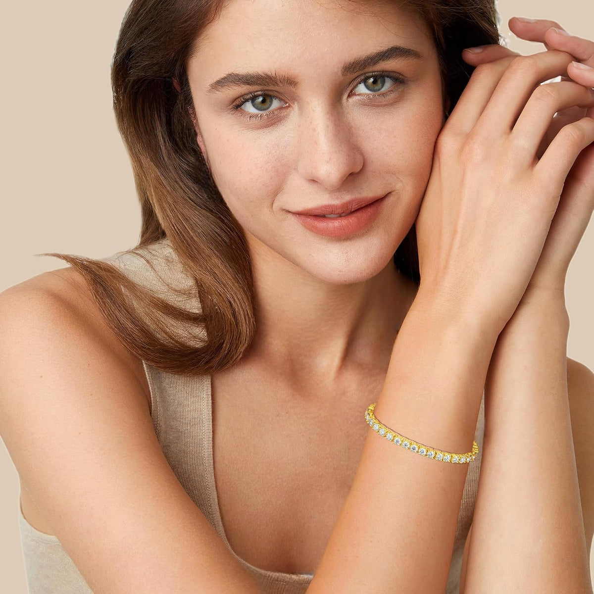 Birthstone Bracelet Jewelry for Women Sterling Silver with Gold Plated Tennis Bracelet Classic Bolo Adjustable Chain Fine Jewelry Anniversary Birthday Gifts for Women Mom Wife Her