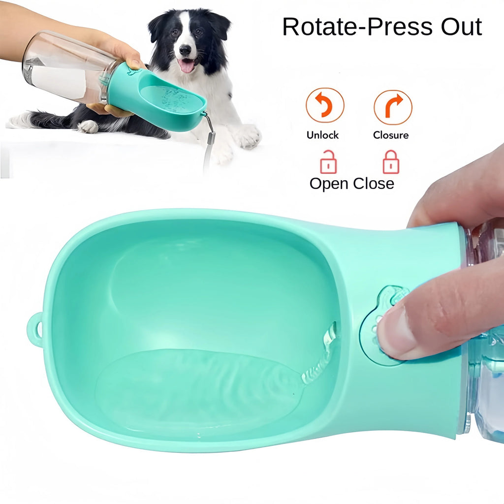 Pets Water Bottle Portable Food-Grade Material Dog Cat Travel Pet Water Cup Bottle with Food Dispenser Puppy Water Bottle